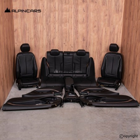 BMW F32 LCI Innenausstatung Leder Sitze Seats Interior set leather schwarz