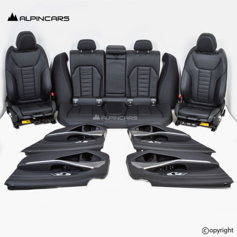 BMW 3 G20 M Seats leather interior Vernasca black