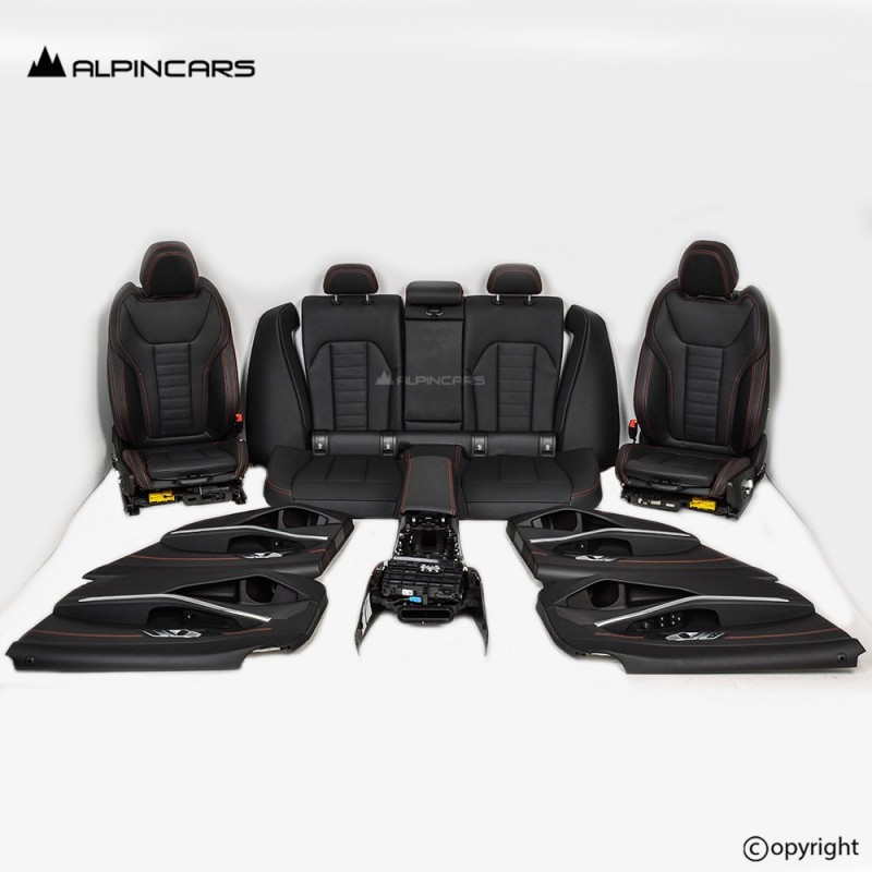 BMW 3 G20 M Sport Seats Interior leather black