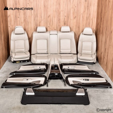 BMW F01 LCI Innenausstatung Leder Komfortsitze Leather Seats Interior Elfenbeinweiss