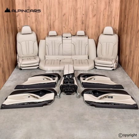 BMW G31 Innenausstatung Komfort Sitze Seats Interior Leather Elfenbein weiss