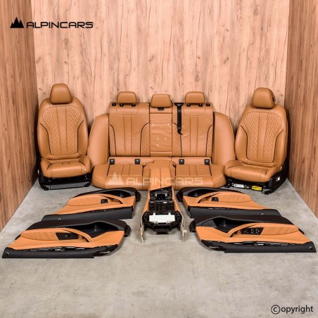 BMW G30 Individual Innenausstatung Sitze Seats Interior Leather caramel BC51376
