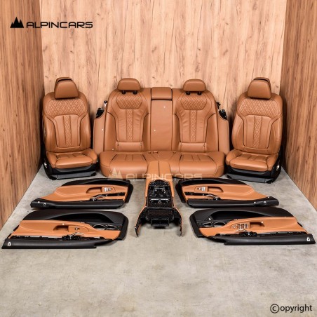 BMW G11 7er LHD Innenausstatung Komfort Sitze Seats Interior Nappa cognac 52388k