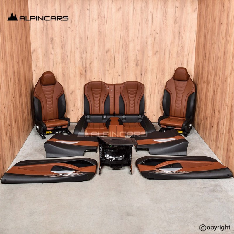 BMW G15 8 M850i Innenausstatung Leder Sitze Seats Interior Leather Tartufo/Black